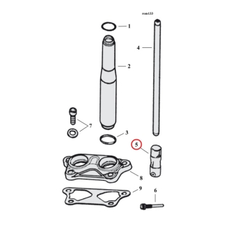 DOSS Hydraulic Tappet Assembly Standard Size, Standard Replacement For 1999-2023 TCA/B, M8, 2000-2020 XL, 2008-2012 XR1200, 2000-2010 Buell XB Models (ARM670129)