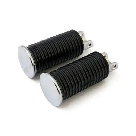 DOSS Chrome End Cap Style Pegs Male Mount For 1952-1990 K, XL, FL, FX Rider (FLT, FXRT Passenger) Models (71728A)