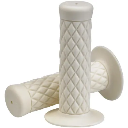 Biltwell 1 Inch Thruster TPV Grips in White Finish (6702-0201)
