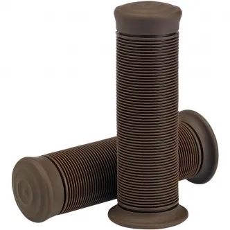 Biltwell 1 Inch Kung Fu TPV Grips in Chocolate Finish (6701-0401)