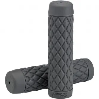 Biltwell 1 Inch Torker TPV Grips in Grey Finish (6705-0501)