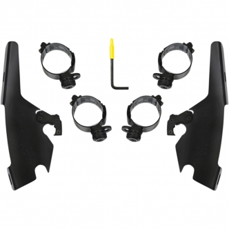 Memphis Shades Trigger-Lock Mounting Kit For Batwing Fairing In Black For Harley Davidson 2018-2022 FLSB Sport Glide Models (MEB2044)