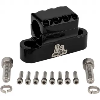 LA Choppers 1-1/4 Inch Kage Fighter Clamp in Gloss Black Finish (LA-7335-XXCB)