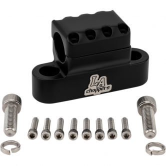 LA Choppers 1-1/4 Inch Kage Fighter Clamp in Matt Black Finish (LA-7335-XXCM)