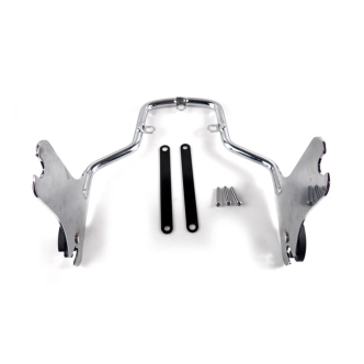 DOSS Detachable Sissy Bar Side Plates in Chrome Finish For 2008-2020 Touring Models (ARM551275)
