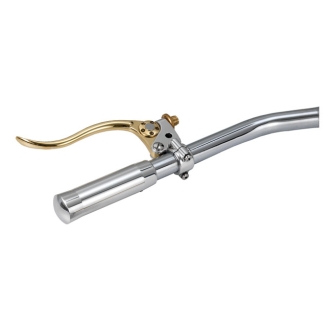 Kustom Tech Deluxe Line Clutch Lever Assembly In Polished Aluminium & Brass Finish (20-350)