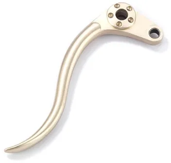 Kustom Tech Replacement Deluxe Line Brake Or Clutch Lever In Satin Aluminium Brass Finish (20-355)