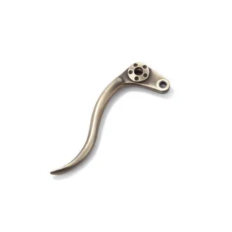 Kustom Tech Replacement Deluxe Line Brake Or Clutch Lever In Raw Aluminium Brass Finish (20-554)