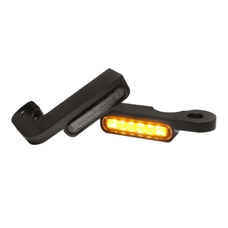 Heinz Bikes Handlebar LED Turn Signals in Aluminium/Black Finish For 1999-2008 FLHT/FLHR/FLHX/FLTR With Cable Clutch Models (HBTSFLH-08)