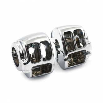 DOSS Switch Housing Set in Chrome Finish Without Switches & Wiring For 2011-2020 Softail (Excluding 2018-2020 FLDE, FLHC/S, FLSB), 2012-2017 Dyna, 2014-2020 XL (Excluding Cruise Control) Models (ARM798009)