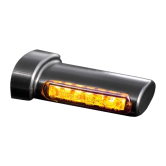 Heinz Bike Winglets LED Turn Signals in Aluminium/Black Finish For 1995-2017 Dyna, 1993-2020 Softail, 1993-2020 Sportster, 2008-2013 XR1200 Models (HBWLTS)