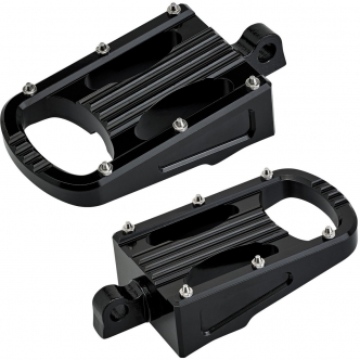 Biltwell Punisher XL Rider Footpegs in Black For Harley Davidson With Standard Male Mounts (7006-203-01)