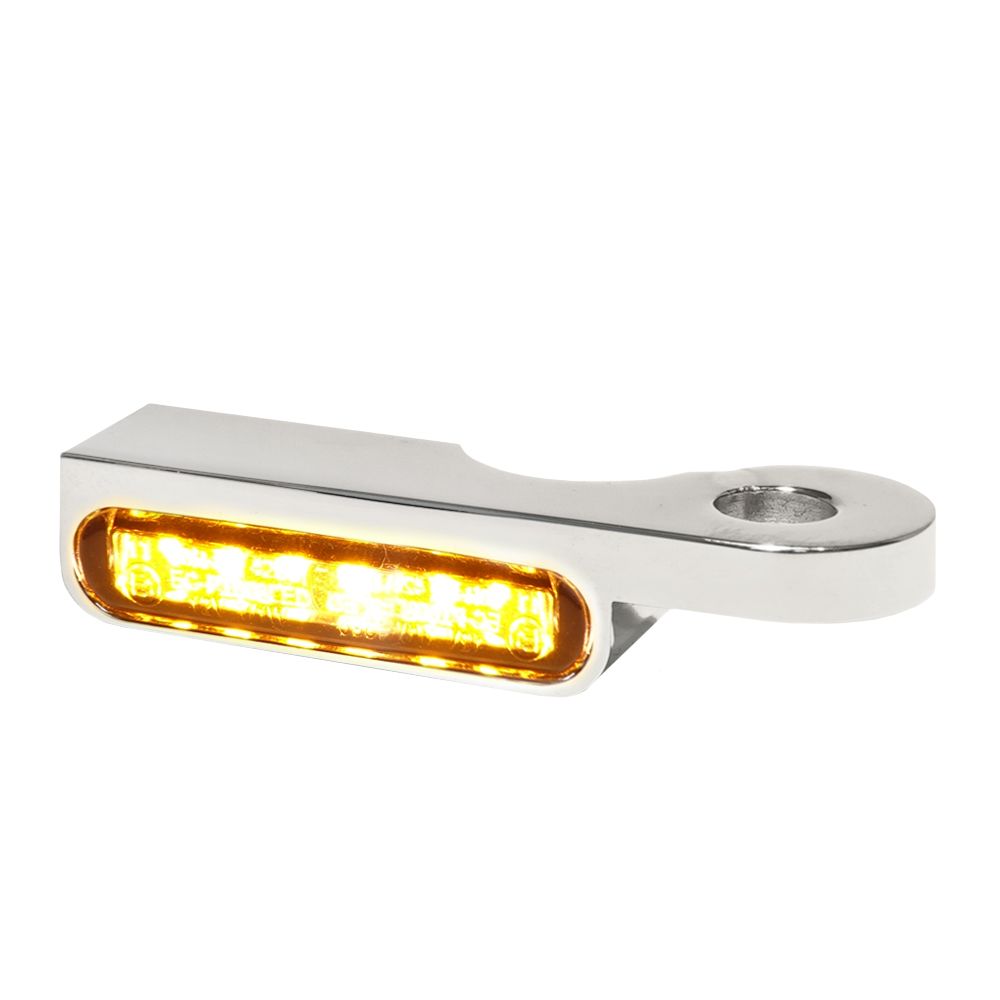 Heinz Bikes LED Handlebar Turn Signals in Natural/Chrome Finish For