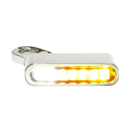 Heinz Bikes LED Handlebar Turn Signals in Natural/Chrome Finish With Included Position Light For 2014-2020 XL Models (HBTSXL14-C-PL)