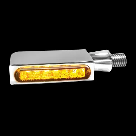 Heinz Bike Blokk-Line LED Blinker in Chrome Finish For Universal Use (HBBL-TS-C)
