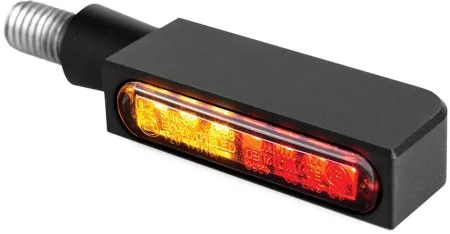 Heinz Bike Blokk-Line LED Blinker in Black Finish With Integrated Brake And Rear Light For Universal Use (HBBL-3TS)