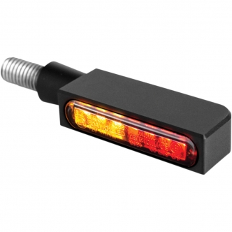 Heinz Bike Blokk-Line LED Blinker in Black Finish With Integrated Brake And Rear Light For Universal Use (HBBL-3TS)