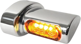 Heinz Bike Winglets Micro Fender Flasher in Chrome Finish For 1993-2017 Dyna, 1993-2020 Softail, 1993-2020 Sportster, 2008-2013 XR1200 Models (HBWLM-C)