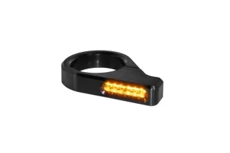 Heinz Bike LED Turn Signals in Aluminium/Black Finish, Classic For 54mm-56mm Fork Tube (HBZCC-56)