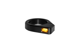 Heinz Bike LED Turn Signals in Aluminium/Black Finish, Micro For 47mm - 49mm Fork Tubes (HBZCM-49)