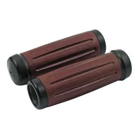 Riverside Custom Bakelite Retro Grips In Black Finish For Universal Custom Motorcycles With Internal Throttle (INT-BLK)