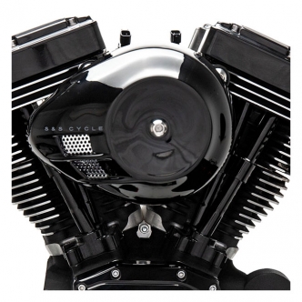 S&S Cycle Stealth AirStream Air Cleaner Kit In Black Finish For Harley Davidson 2018-2023 Softail, 2017-2023 Touring Models (170-0397B)
