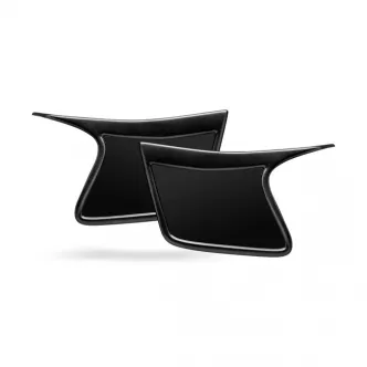 C-Racer Vintage Side Number Plates in ABS Plastic Black Finish For C-Racer Universal Flat Racer Seat To Bolt On (ARM607875)