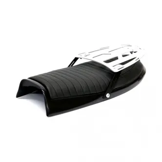 C-Racer BMW R100 Scrambler Seat in Black Finish 40mm Foam Thick, Synthetic Leather, Seat Pan ABS Plastic For BMW R45/75/80/100 Twin Shock Models (ARM356875)