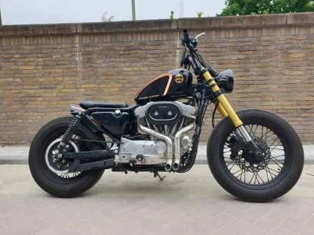 Mad Exhaust Shorty 2 into 2 In Raw Stainless Steel Finish For 1986-2020 Sportster (782050)