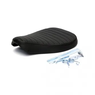 C-Racer Bobber Solo Seat Large in Black Finish Synthetic Leather For Universal Use (ARM716875)