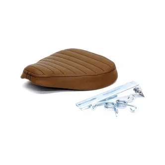 C-Racer Bobber Small Solo Seat in Brown Finish For Universal Use (ARM226875)