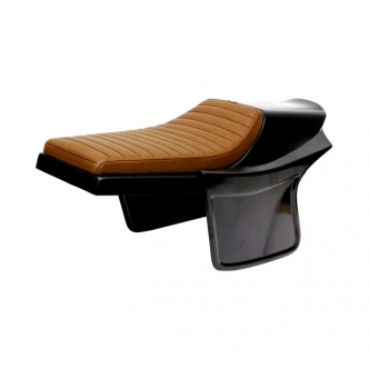 C-Racer Dirt Racer Seat in Dark Brown Finish Synthetic Leather With Side Number Plates For Universal Use (ARM616875)
