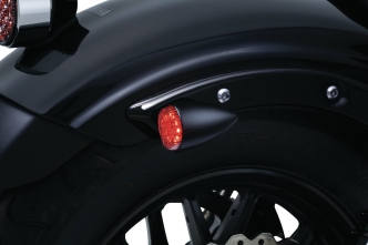 Kuryakyn Rear ECE Approved Amber Torpedo L.E.D. Indicator Lights (Run-Turn-Brake) In Matte Black Finish (2509)
