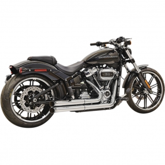 Bassani Exhaust System Pro Street Turn Out in Chrome Finish For 2018-2020 Softail Models (1S34D)