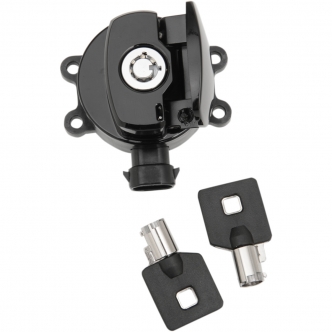 Drag Specialties Side Hinge Ignition Switch In Black Finish For 2014-2020 FLHR, 2011-2017 FLS/FLST, 2012-2017 FLD, FXDWG, FXF And FXDB Models (E21-0214GB)
