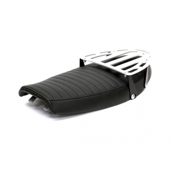 C-Racer SR400 Flat Cafe Racer Scrambler Seat With Luggage Rack in Black Seat For Yamaha SR400/500 Pre FI Models (ARM746875)