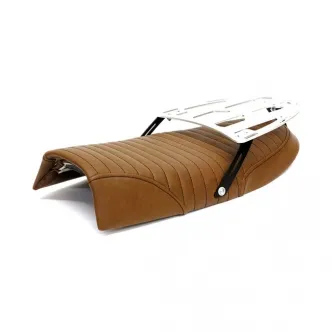 C-Racer BMW R100 Scrambler Cafe Racer Seat 03 With Luggage Rack in Dark Brown Finish For BMW R45/75/80/100 Twin Shock Models (ARM066875)