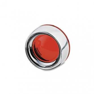 Kuryakyn Deep Dish Bezels With Red Lenses In Chrome Finish (2109)