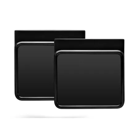 C-Racer Vintage Square Side Number Plates in Black Finish For Universal Use (USNP3)