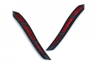 Kuryakyn L.E.D. Rear Fender Strip Lights In Satin Black For Indian Motorcycles (2899)