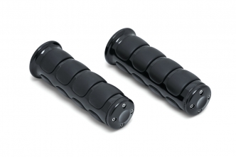 Kuryakyn ISO-Grips For 7/8 Inch Handlebars In Gloss Black Finish (6341)