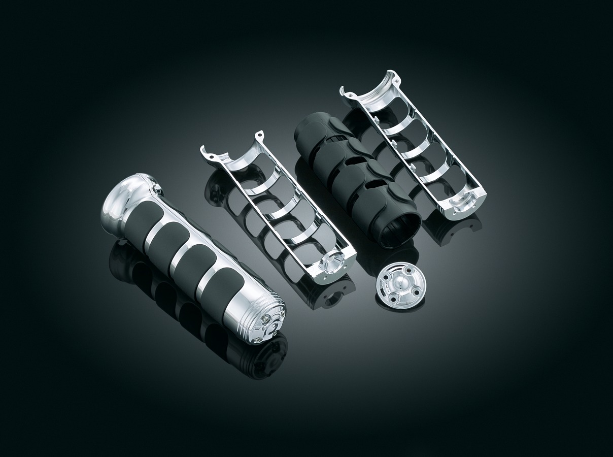 Kuryakyn Heated ISO Grips In Chrome Finish For Honda Gold Wing