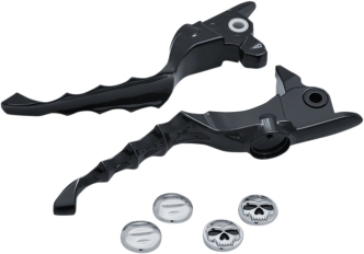 Kuryakyn Zombie Levers For Harley Davidson 2017-2023 Touring Motorcycles In Gloss Black Finish (1983)