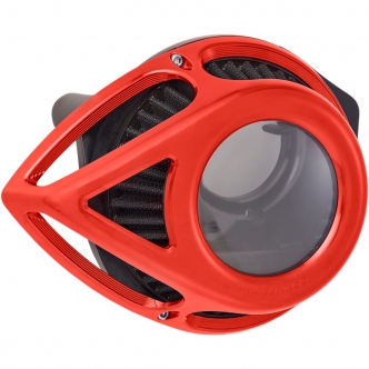 Arlen Ness Teardrop Style Air Cleaner in Red Finish For 2017-2023 Touring, 2018-2023 Softail Models (18-969)
