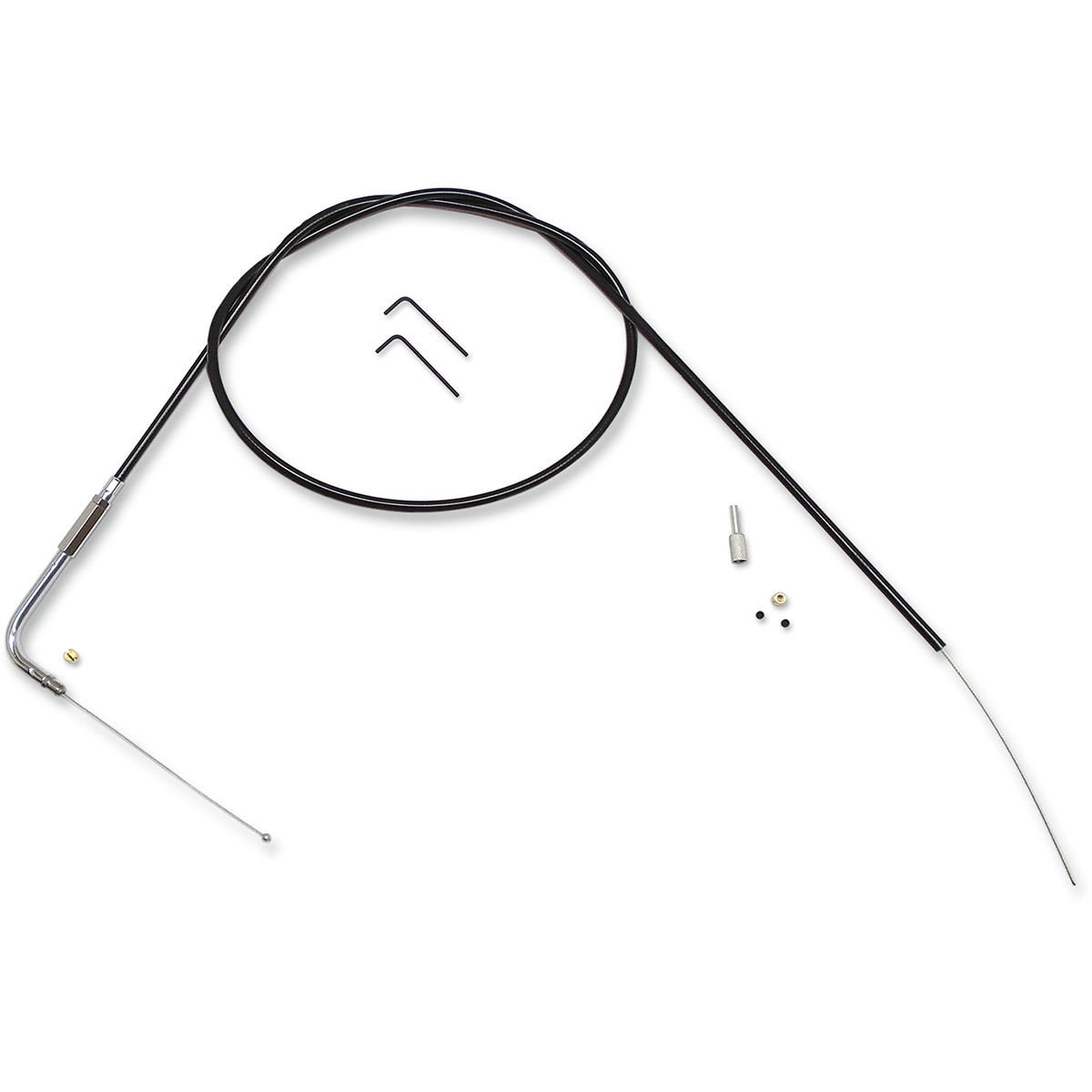 Magnum Build Your Own Throttle Cable Kit in Black Vinyl With 90 Degree