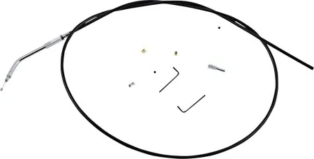 Magnum Build Your Own Idle Cable Kit in Black Vinyl With 45 Degree Elbow Chrome Fittings For 1996-2017 Dyna, 1996-2020 Softail, 1996-2020 Sportster, 1996-2020 Touring Models (494624)