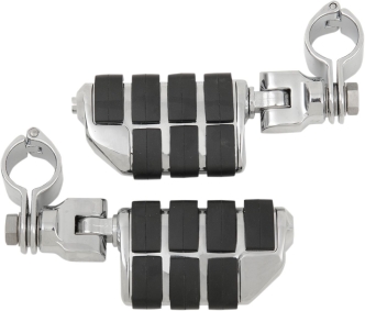 Kuryakyn Dually ISO-Pegs With Mounts & 1 1/4 Inch Magnum Quick Clamps In Chrome Finish (7992)
