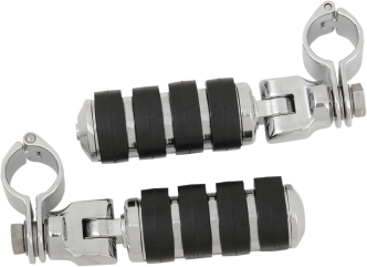 Kuryakyn Large ISO-Pegs With Mounts & 1 1/4 Inch Magnum Quick Clamps In Chrome Finish (8033)