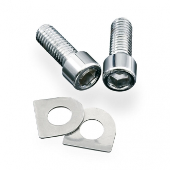 Kuryakyn Replacement Clevis Screws With D-Washers In Chrome Finish (4538)