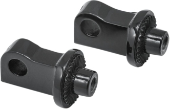 Kuryakyn Front Splined Peg Adapters For Harley Davidson Sportster Motorcycles In Gloss Black Finish (Pair) (8886)